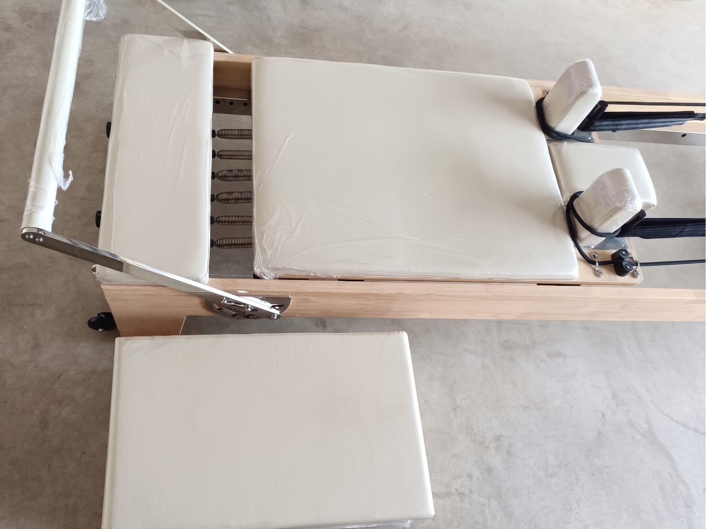 Beige Original Reformly — Oak Reformer Pilates Machine