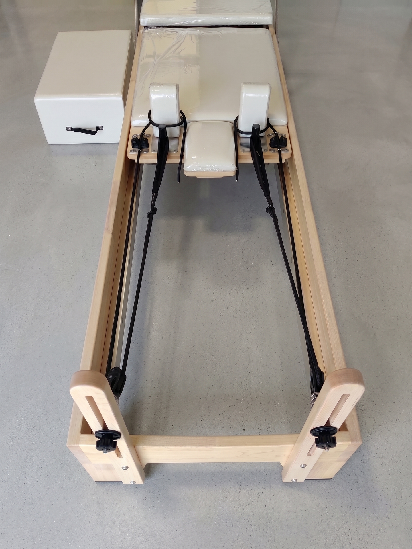 Beige Original Reformly — Oak Reformer Pilates Machine