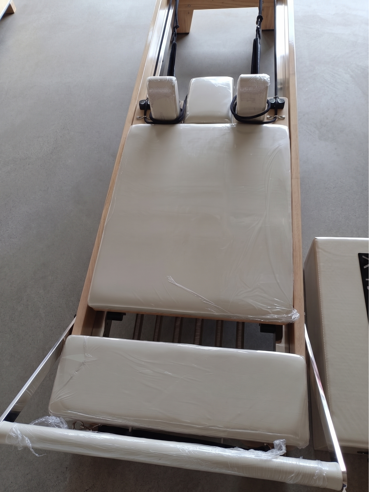 Beige Original Reformly — Oak Reformer Pilates Machine