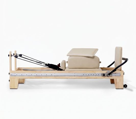 Beige Reformly Infinity - Full Track Footbar Pilates Reformer