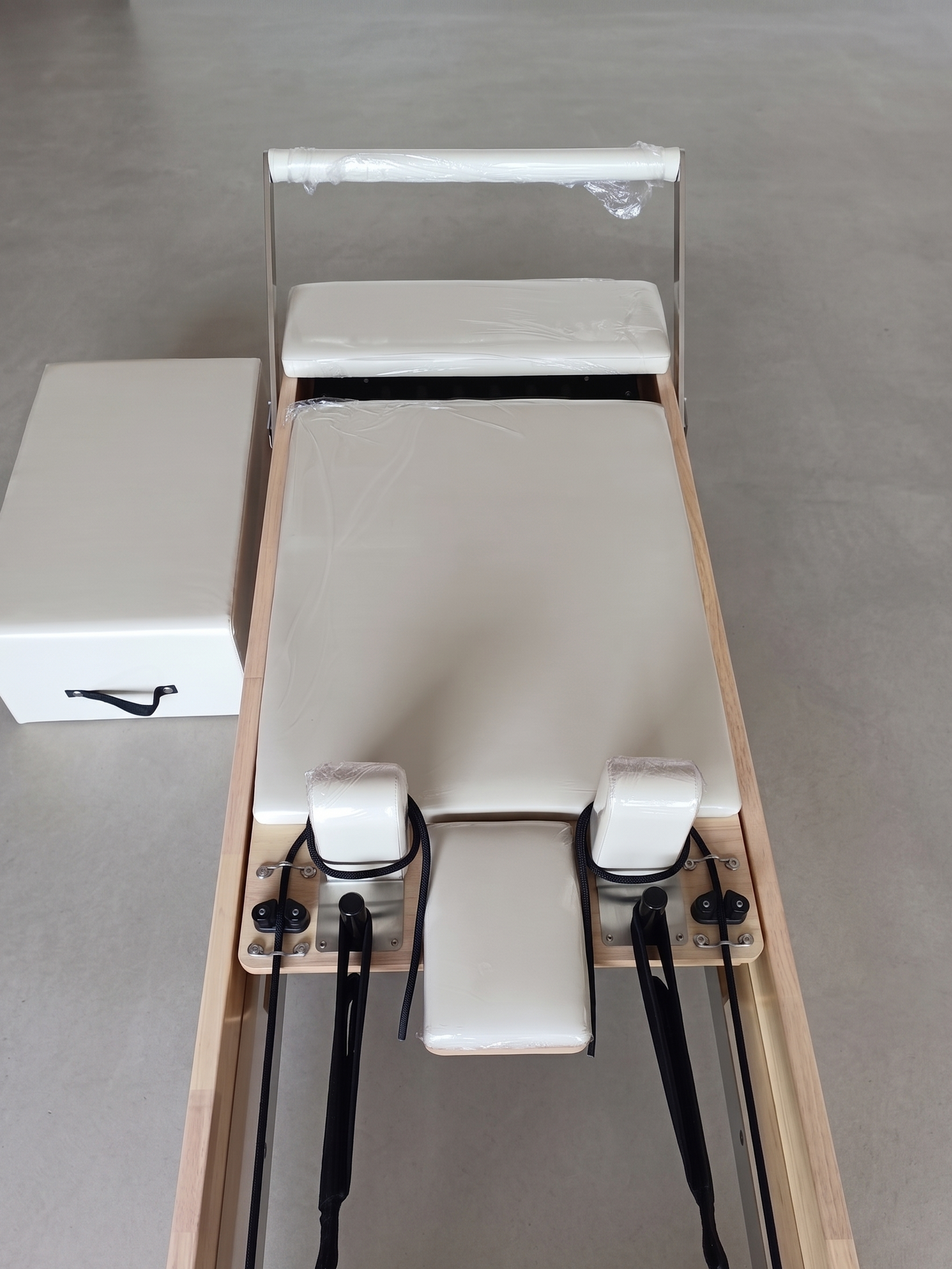 Beige Original Reformly — Oak Reformer Pilates Machine