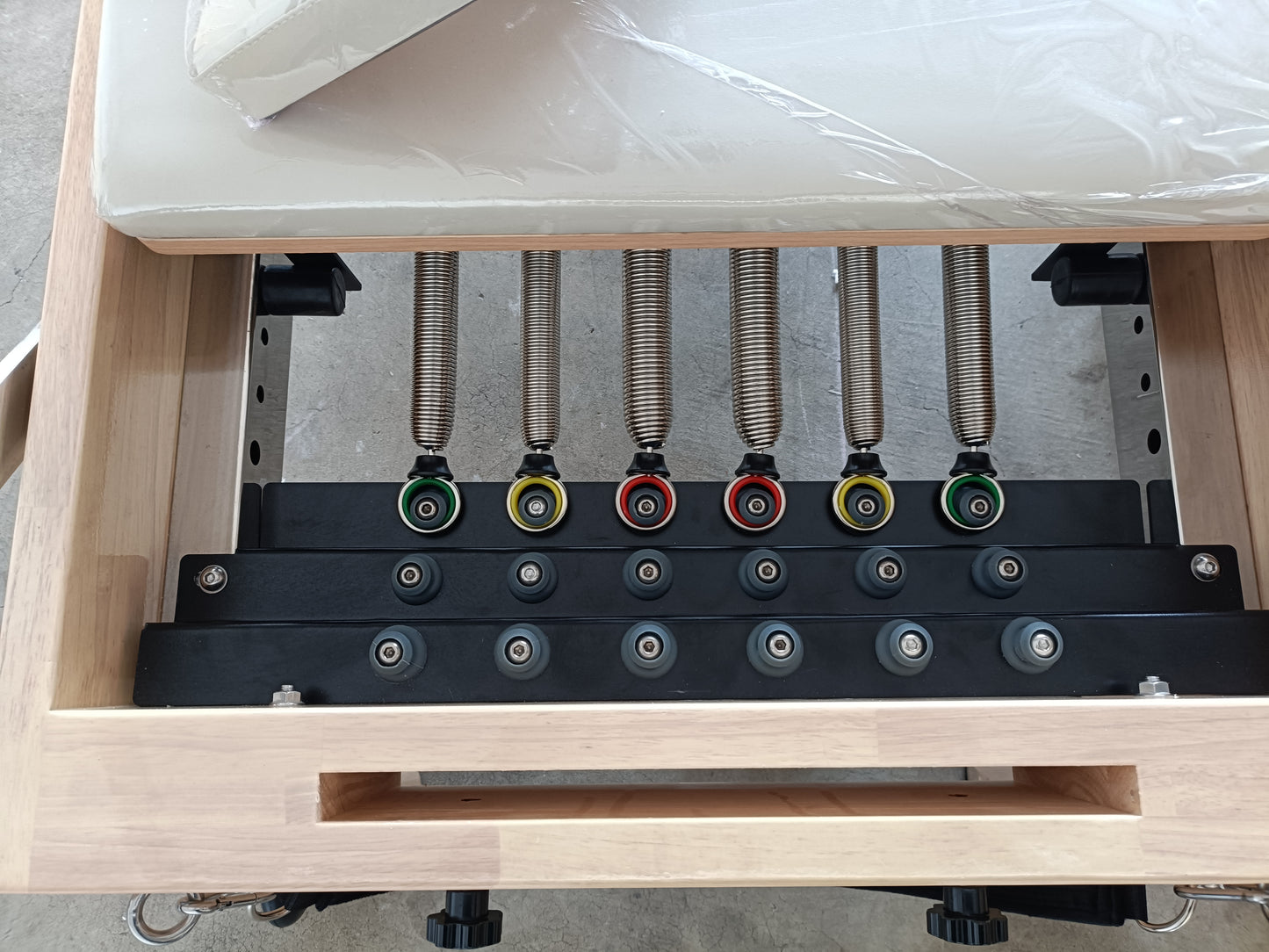 Beige Original Reformly — Oak Reformer Pilates Machine