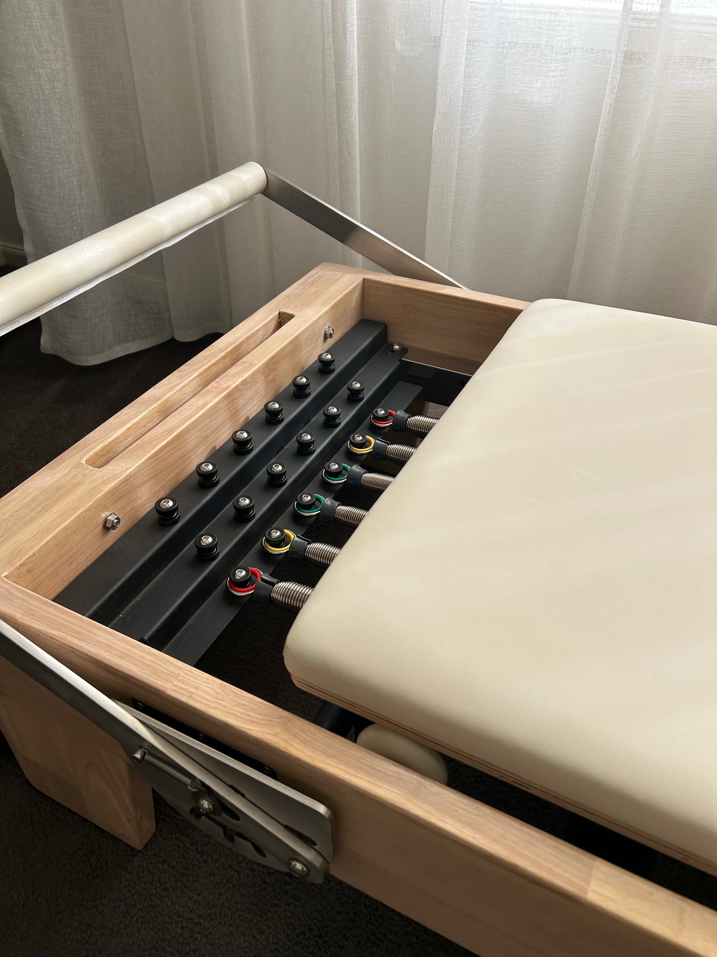White Original Reformly — Oak Reformer Pilates Machine