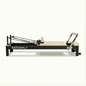 Reformly Aluminium fixed frame Pilates reformer, black frame, cream white leather