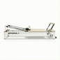 Reformly Aluminium fixed frame Pilates reformer, white frame, cream white leather